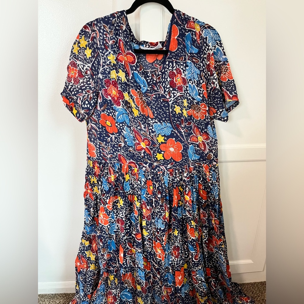 Vintage 80s Floral Dress - Multicolor